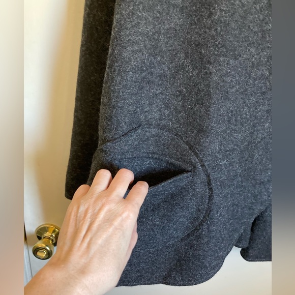 🌸Beyond Threads Black Felted Peruvian Alpaca Blend Asymmetrical Jacket #Bl - Picture 8 of 13